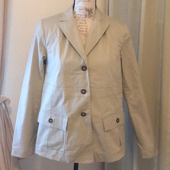 Ventini Button Down Khaki Fully Lined Jacket - Picture 1 of 8